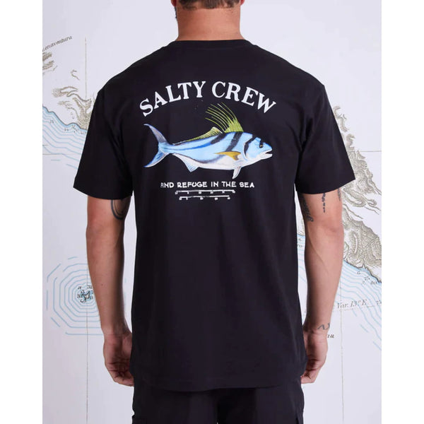 T - shirt Salty Crew Rooster Premium Black - T shirt
