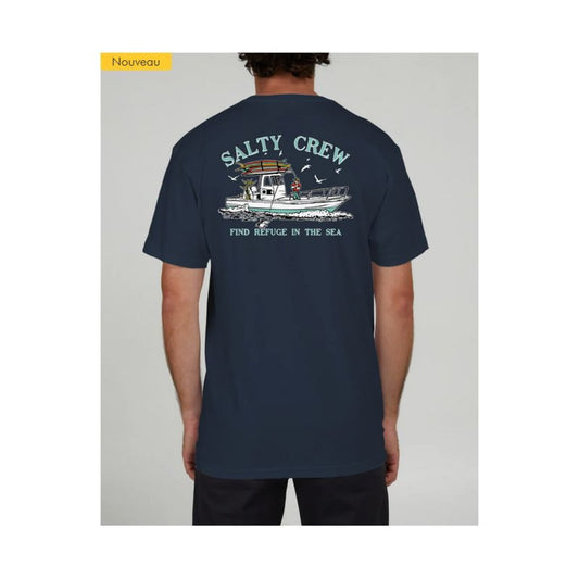 T-shirt Salty Crew S/S Fish On Classic Navy - S/s