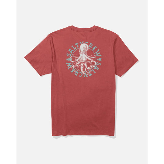 T-shirt Salty Crew Tentacles SS Washed Red - Ss