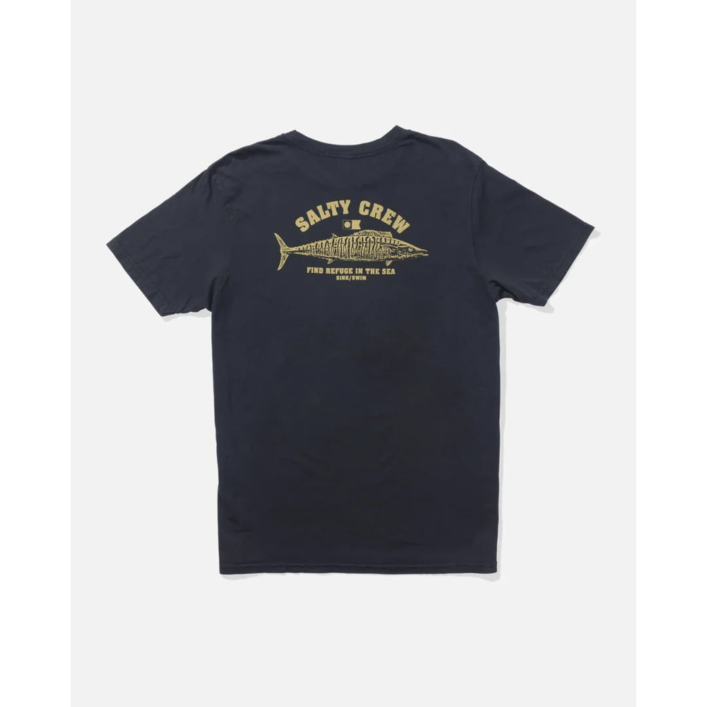 T-shirt Salty Crew Wahoo Stamp Vintage Black - Insidshop.com