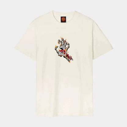 T shirt Santa Cruz Burnt Bone Hand Unbleached Cotton
