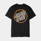 T shirt Santa Cruz Burnt Opus Oversized Black Classic Dot