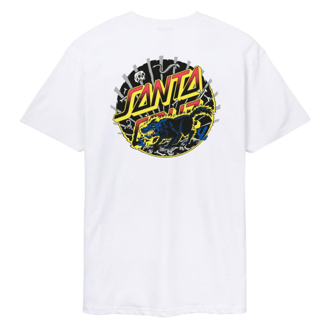 T-shirt Santa Cruz Kendall Wolf Dot White - Insidshop.com