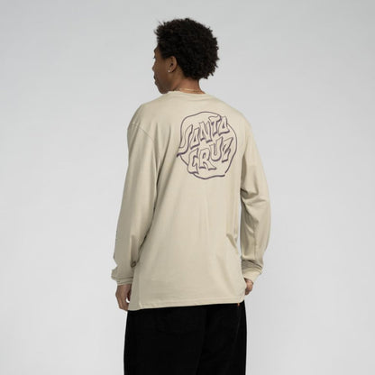 T-shirt Santa Cruz LS Fever Dream Mono Dot Stone Grey - Ls