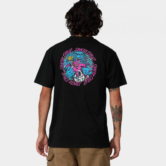T-shirt Santa Cruz Roskopp Monster Strip Black