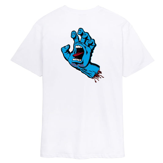 T-Shirt Santa Cruz Screaming Hand Chest White
