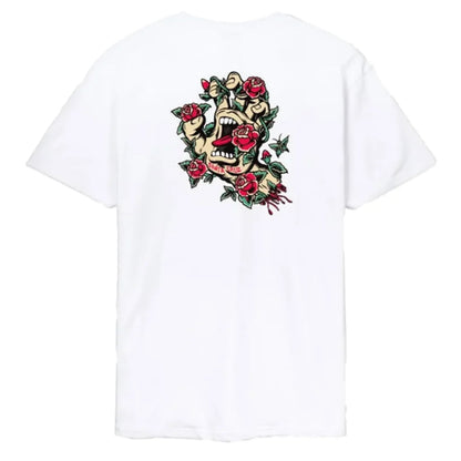 T shirt Santa Cruz Screaming Rose Flash White