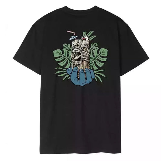T-shirt Santa Cruz Tiki Hand Strip Black - Insidshop.com