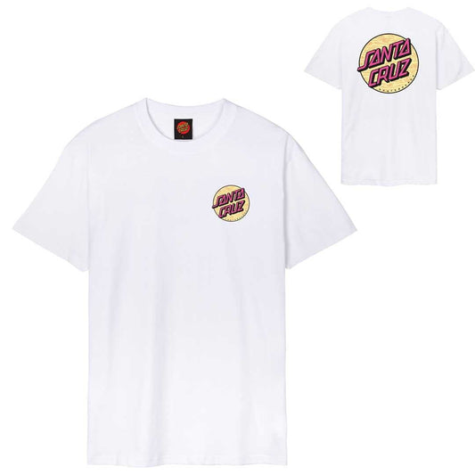 T-shirt Santa Cruz Wagon Dot Chest White - White-
