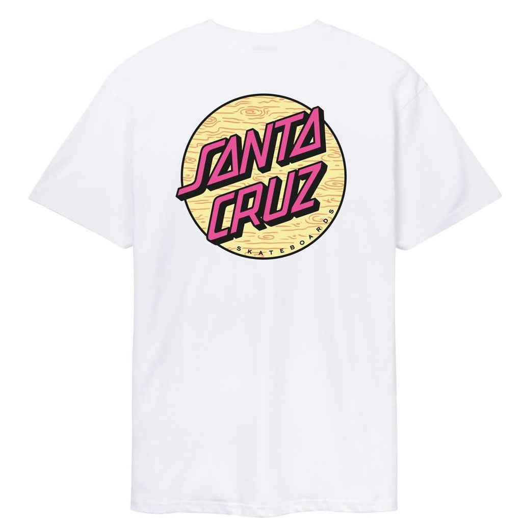 T-shirt Santa Cruz Wagon Dot Chest White - White-
