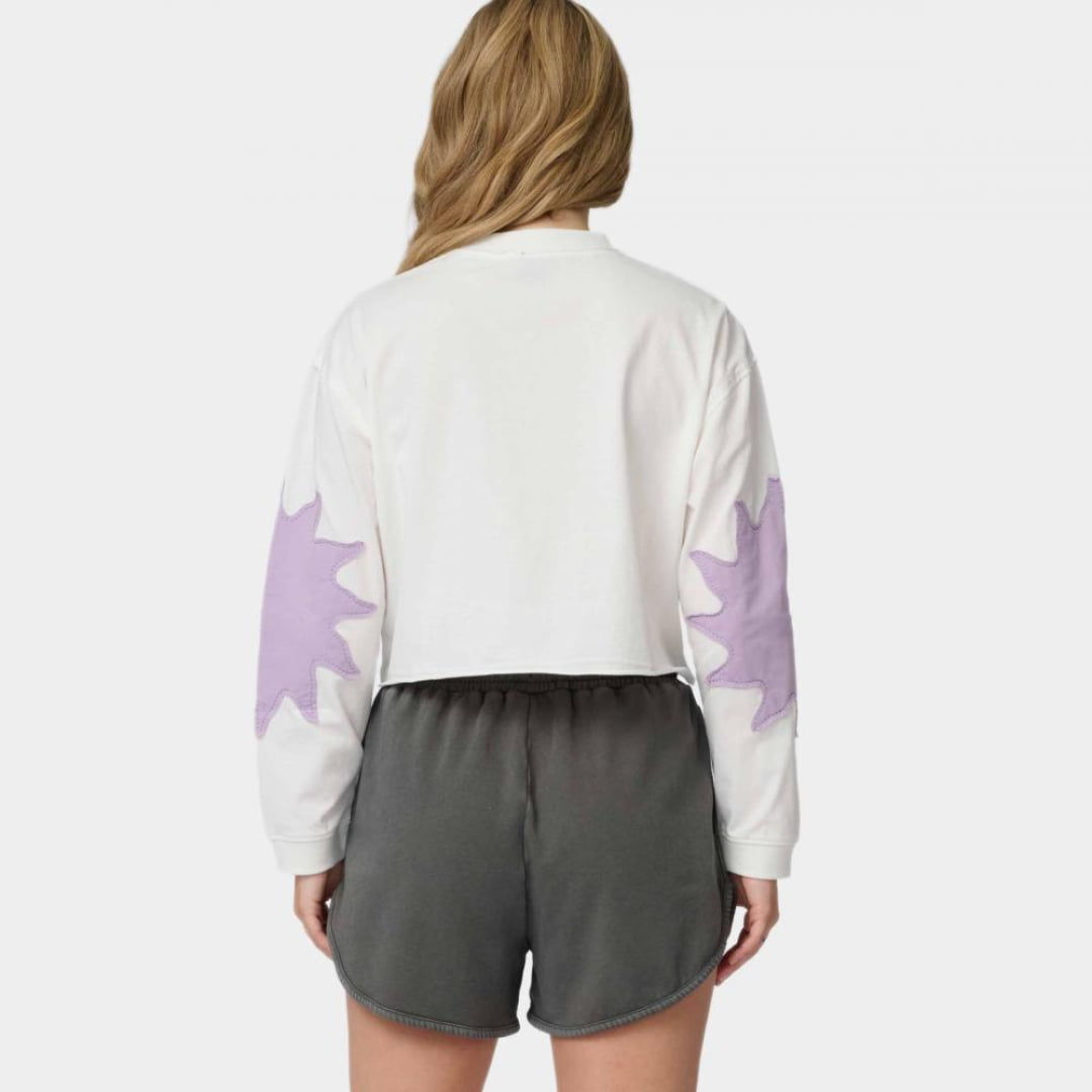 T-shirt Santa Cruz Womens LS Sun Daze Patch White - Ls
