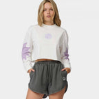 T-shirt Santa Cruz Womens LS Sun Daze Patch White - Ls