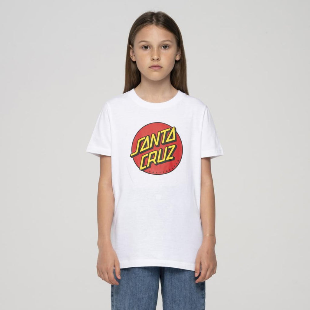 T-shirt Santa Cruz Youth Classic Dot White - Insidshop.com