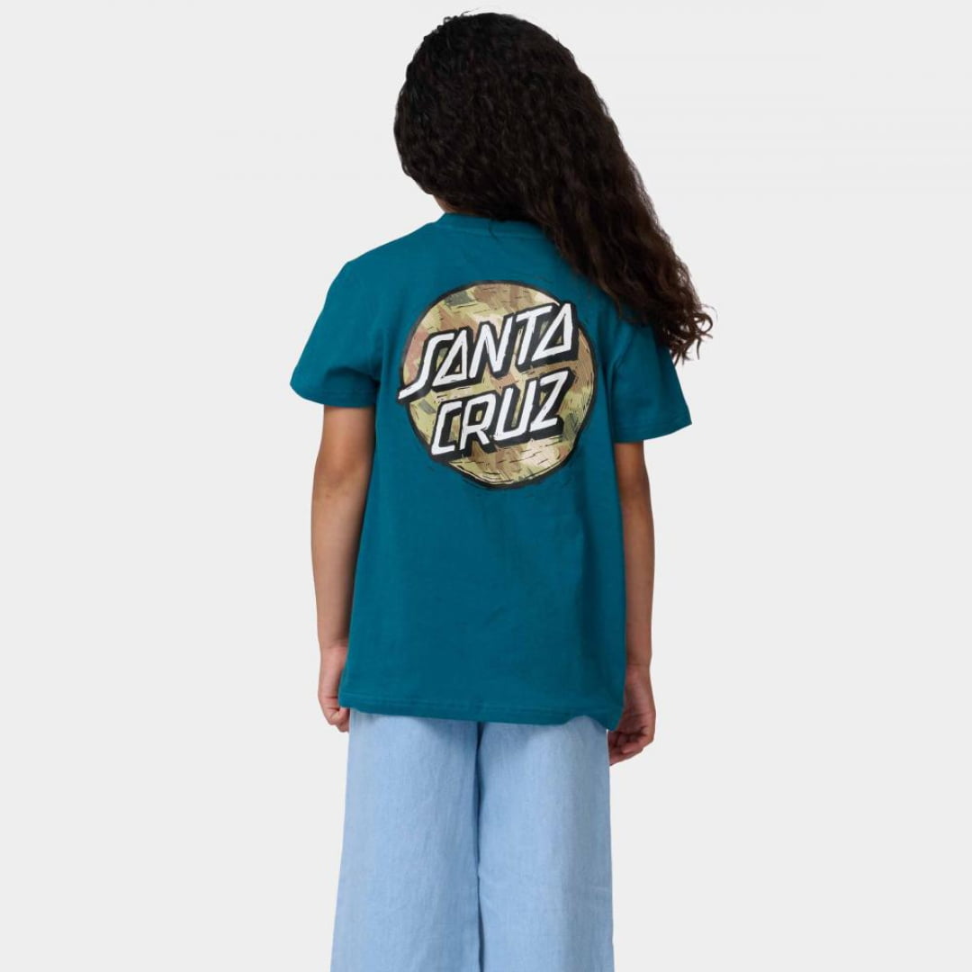 T-shirt Santa Cruz Youth Stamped Opus Camo Teal