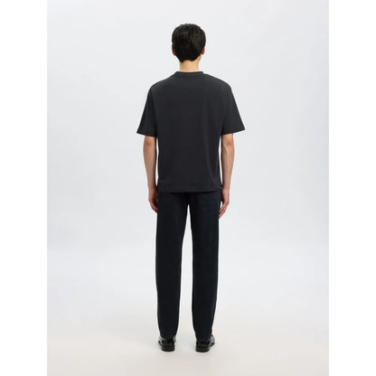 T-shirt Selected SLHLOOSEOSCAR SS O-Neck Black