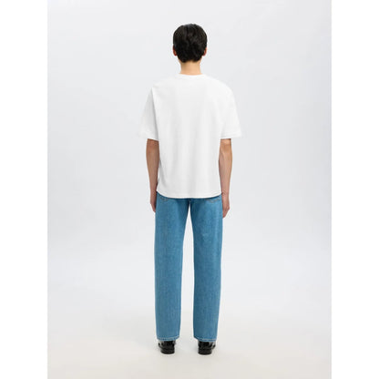 T-shirt Selected SLHLOOSEOSCAR SS O-Neck Bright White