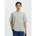 T-shirt Selected SLHLOOSEOSCAR SS O-Neck Light Grey Melange