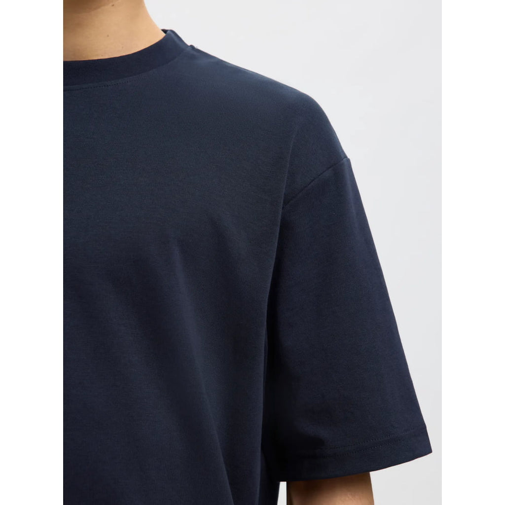 T-shirt Selected SLHLOOSEOSCAR SS O-Neck Sky Captain