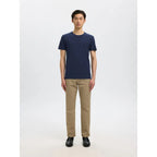 T-shirt Selected SLHNEWPIMA SS O-Neck Navy Blazer