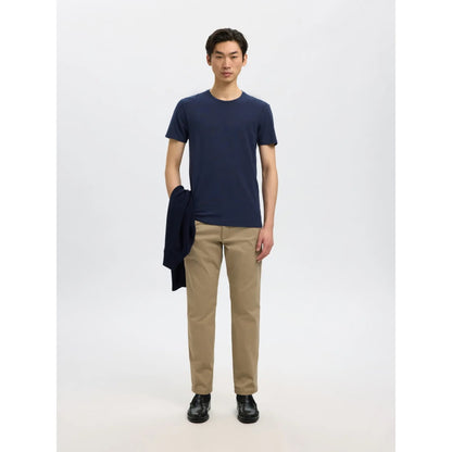 T-shirt Selected SLHNEWPIMA SS O-Neck Navy Blazer
