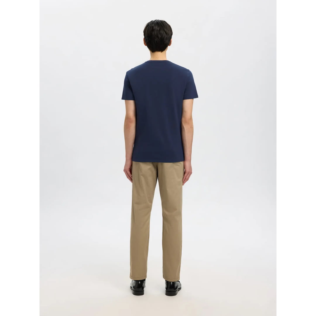 T-shirt Selected SLHNEWPIMA SS O-Neck Navy Blazer