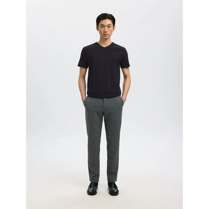 T-shirt Selected SLHNEWPIMA SS V-Neck Black - Slhnewpima Ss