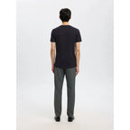 T-shirt Selected SLHNEWPIMA SS V-Neck Black - Slhnewpima Ss