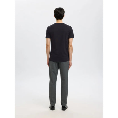 T-shirt Selected SLHNEWPIMA SS V-Neck Black - Slhnewpima Ss