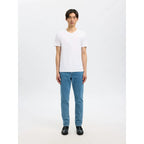 T-shirt Selected SLHNEWPIMA SS V-Neck Bright White