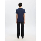 T-shirt Selected SLHNEWPIMA SS V-Neck Navy Blazer