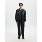 T-shirt Selected SLHNEWPIMA SS V-Neck Navy Blazer