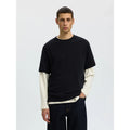 T-shirt Selected SLMTAJ MID WGT Peach SS O-Neck Black