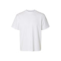 T-shirt Selected SLMTAJ MID WGT Peach SS O-Neck Bright White