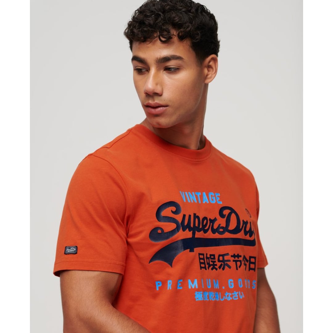 T-SHIRT SUPERDRY CLASSIC HERITAGE ORANGE - T-shirt Superdry