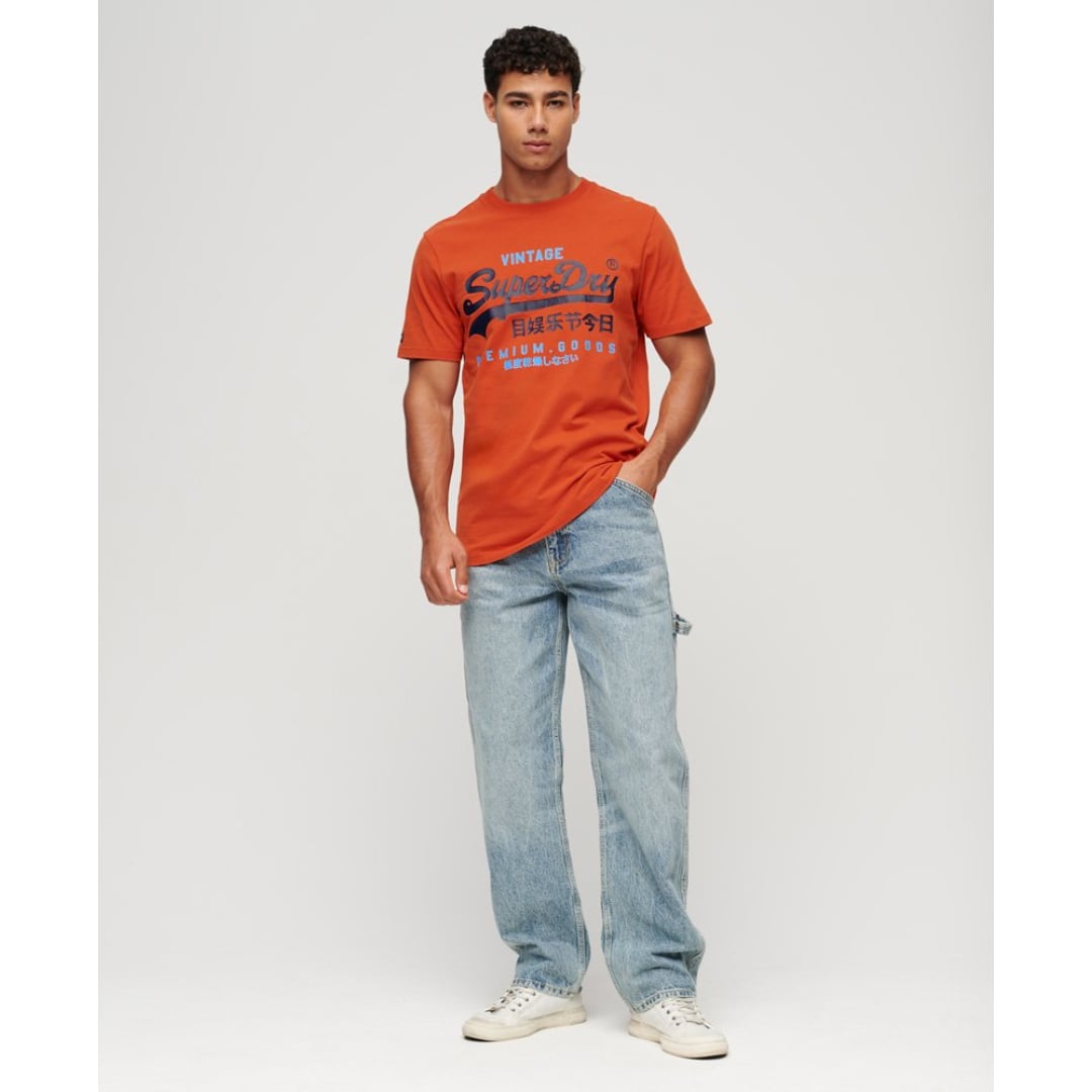 T-SHIRT SUPERDRY CLASSIC HERITAGE ORANGE - T-shirt Superdry