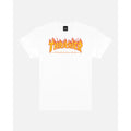 T - shirt Trasher Flame Logo White - Black Insidshop.com