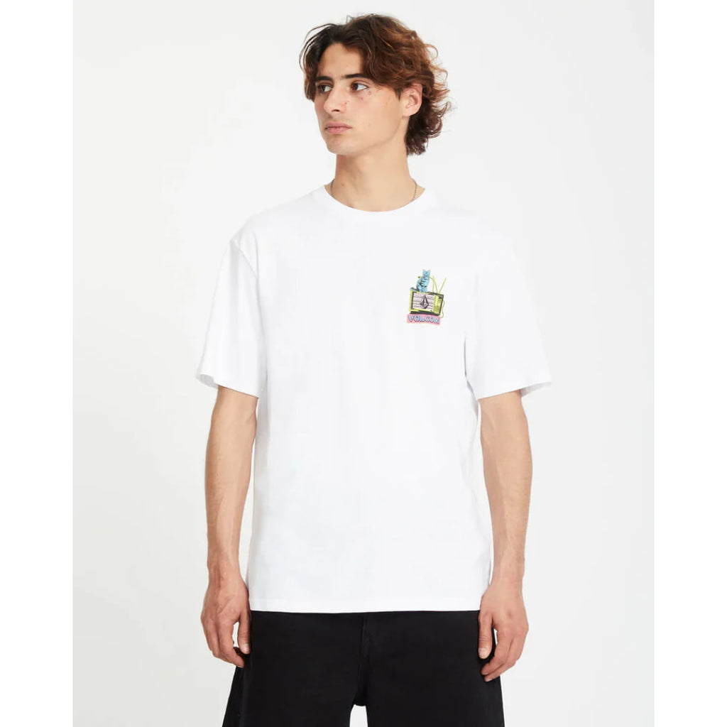 T-shirt Volcom CATV BSC White - Catv Bsc - Insidshop.com