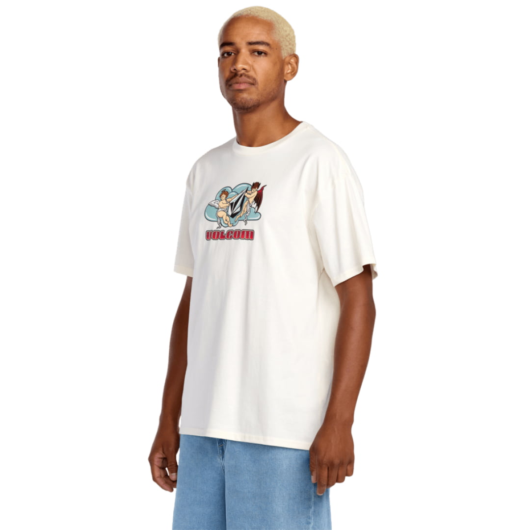 T-shirt Volcom Cherubs Off White - off - Insidshop.com