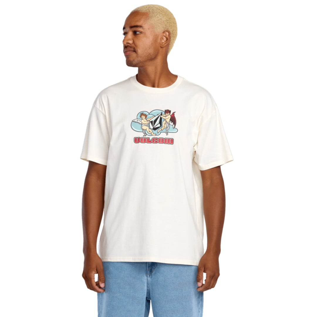 T-shirt Volcom Cherubs Off White - off - Insidshop.com