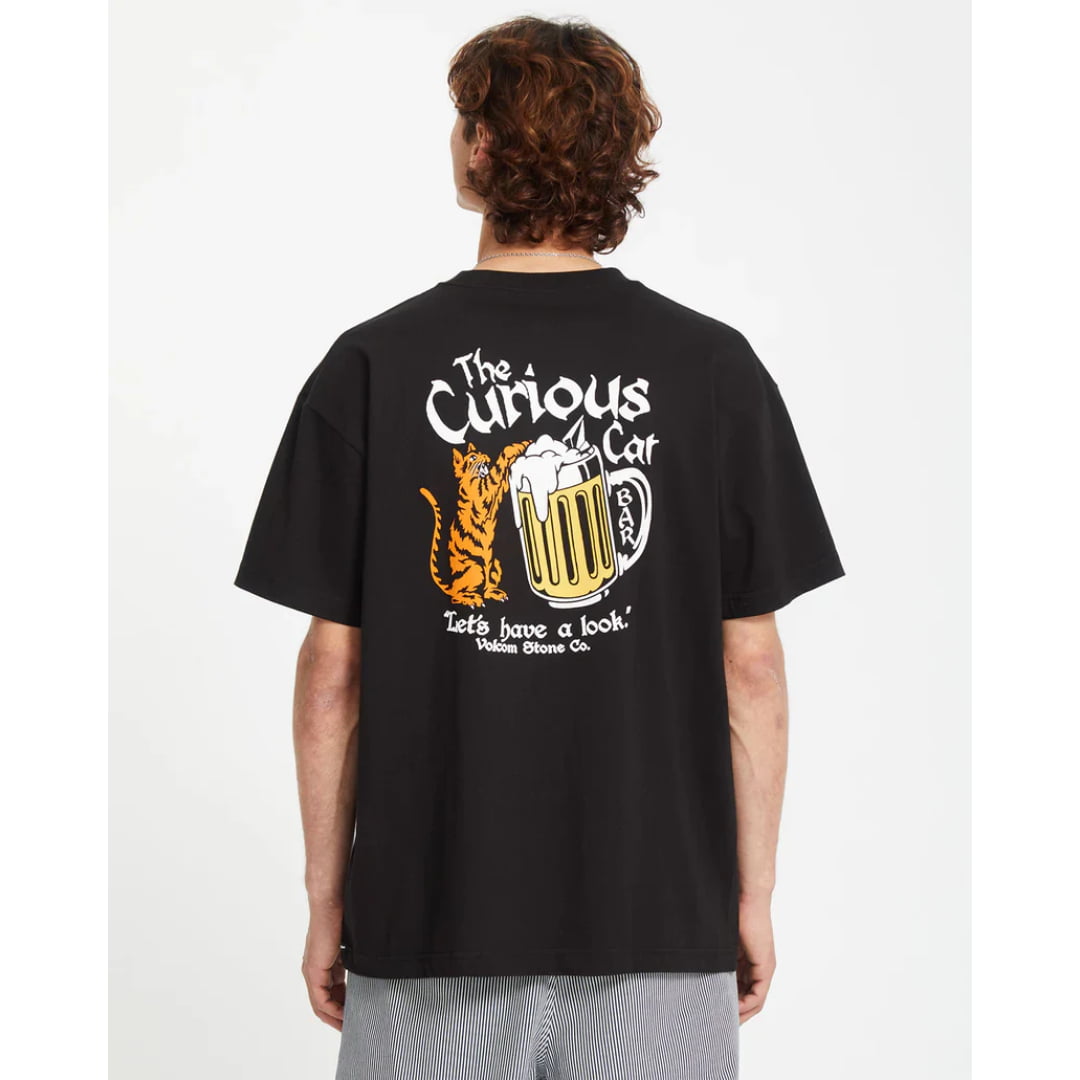T-shirt Volcom Curious Cat Black - Insidshop.com