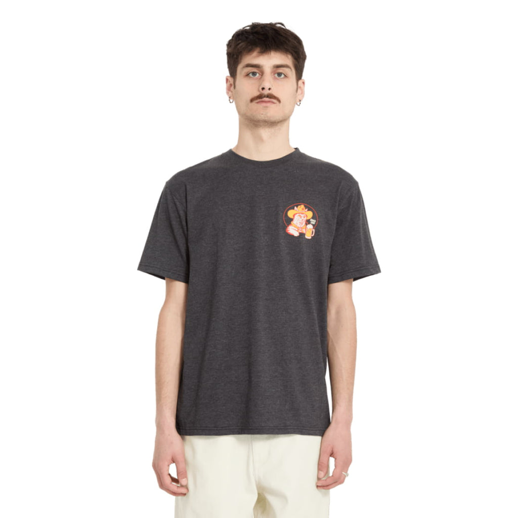 T-shirt Volcom Meowdy HTH SST Heather Black - Hth Sst
