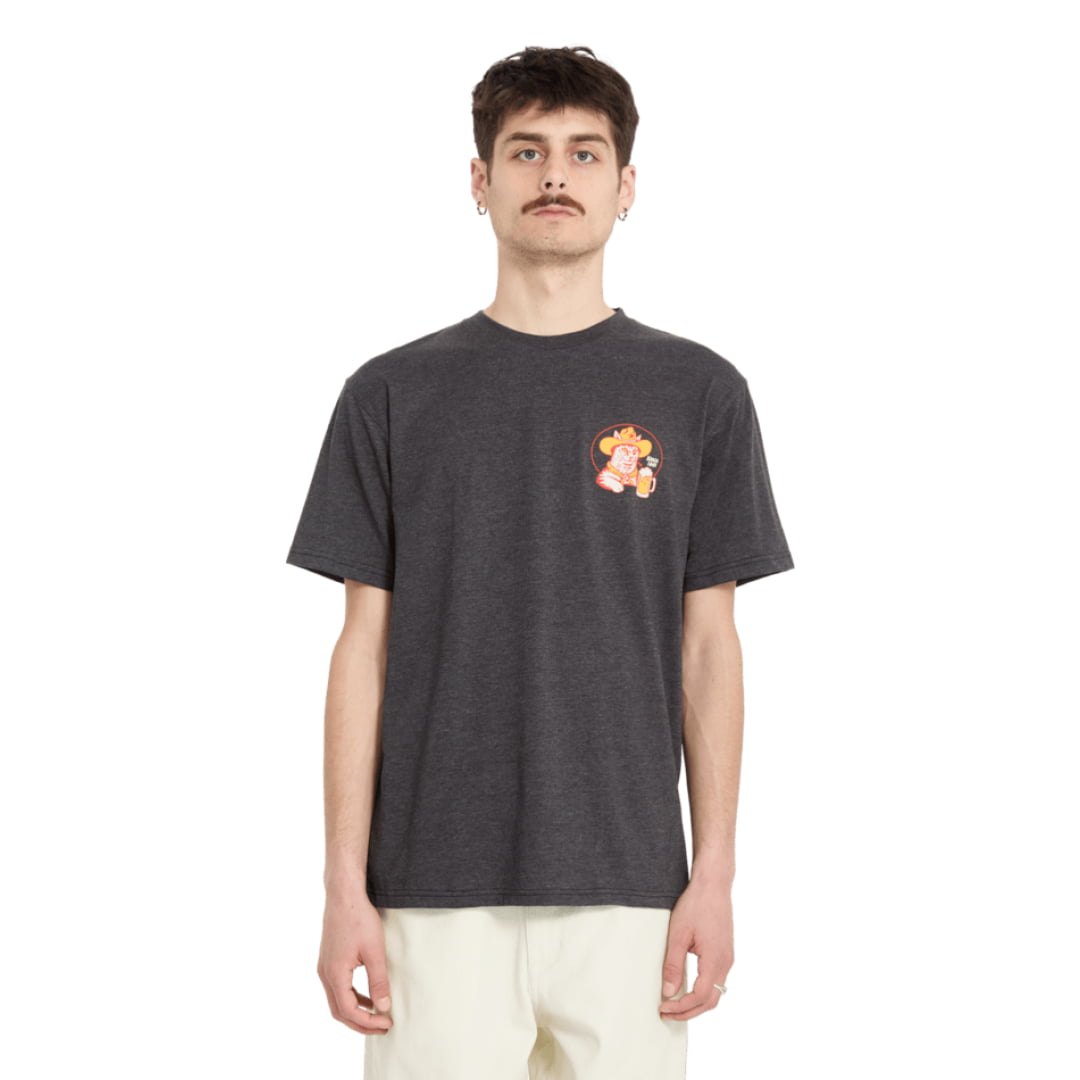 T-shirt Volcom Meowdy HTH SST Heather Black - Hth Sst