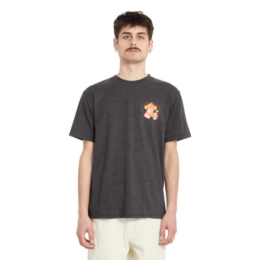 T-shirt Volcom Meowdy HTH SST Heather Black - Hth Sst