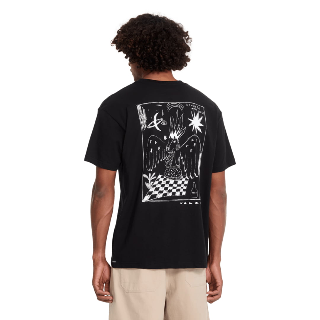 T-shirt Volcom Nowhere SST Black - Sst - Insidshop.com
