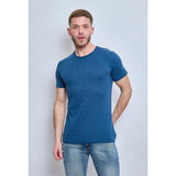 T-shirt Y.Two Col Rond F038 Bleu - Y.two - Insidshop.com