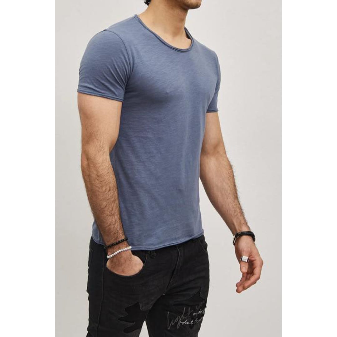 T-shirt Y.Two Col Rond F038 Light Bleu - Y.two -