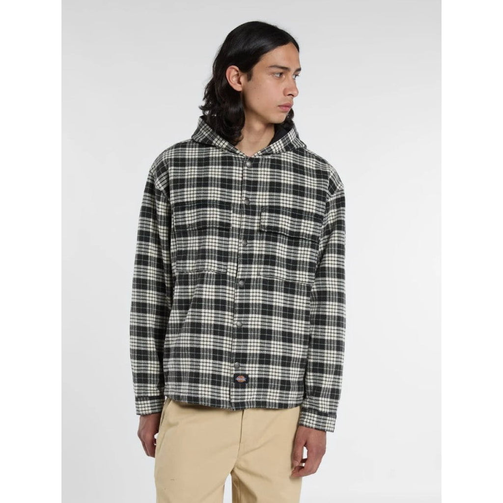 Veste Dickies Laughlin Hood Flannel Black - Insidshop.com