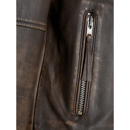 Veste en Cuir Jack & Jones JORCLEAN Chocolate Brown