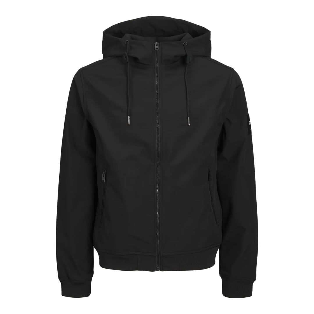 Veste Jack & Jones JJEBASIC SoftShell Hood Black Jjebasic