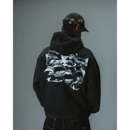 Veste Jacker Fearless Washed Hoodie Zip Black